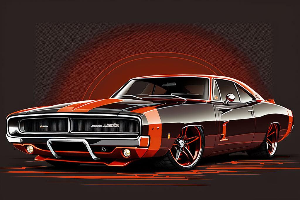 1970 dodge charger red