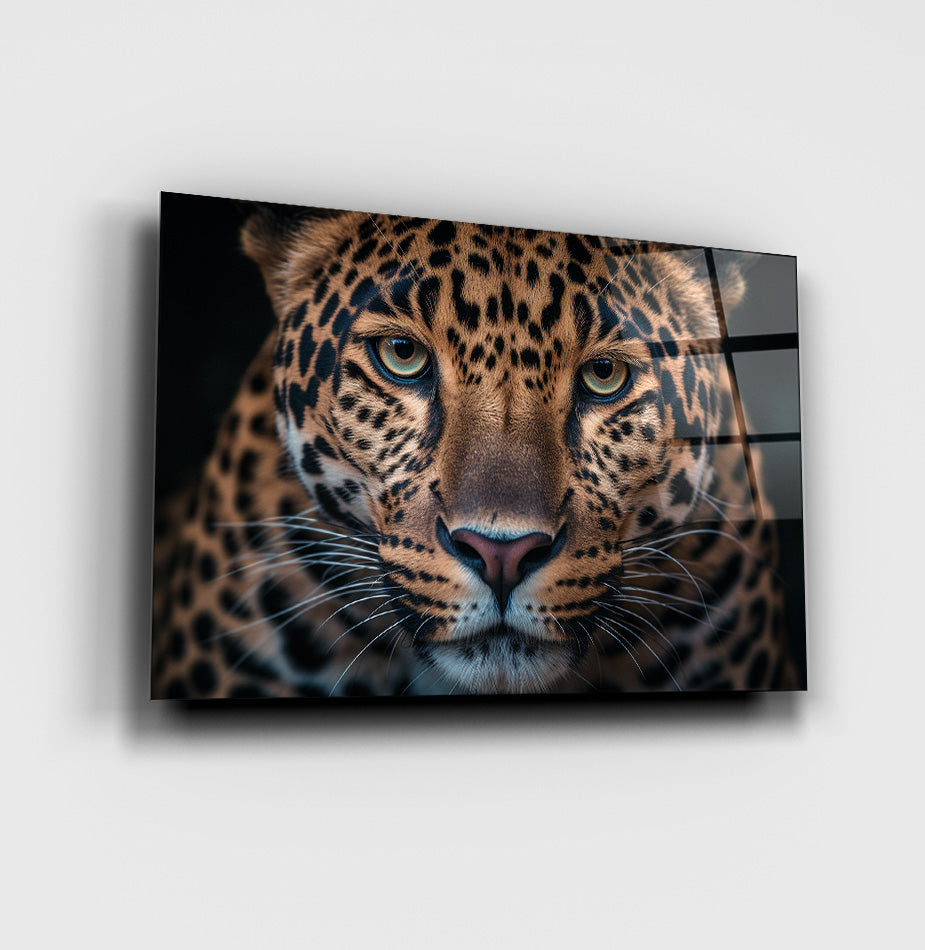 Staring Tiger Glass Wall Art - SplendFy